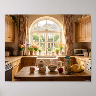 Zonovergoten Keukenposter Cottage Breakfast Poster
