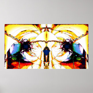Zonovergoten kleur poster