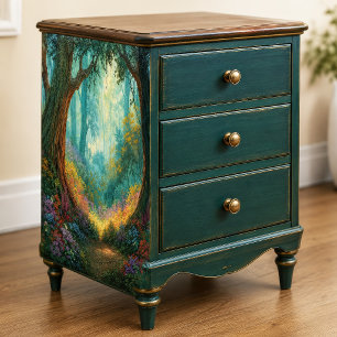 Zonovergoten Kromme Schors Nevelig Turquoise Woud  Tissuepapier