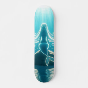 Zonovergoten, onderwater zeemeermin skateboard
