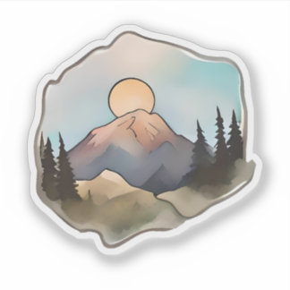zonovergoten ontsnapping uit de bergen sticker