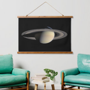 Zonovergoten Saturnus Gas Giant Planet van Cassini Hangend Wandkleed