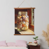 Zonovergoten schelp pot Rustische kustkunst Hangend Wandkleed (Slaapkamer)