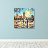 Zonovergoten Sevilla Plein Elegantie Canvas Kunst (Insitu (Houten vloer))