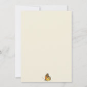 Zonovergoten wilde bloemen, bijen en vlinder Baby  Kaart (Achterkant)