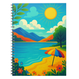 Zonovergoten Zomerlandschap – DreamVerse7 Schilder Notitieboek