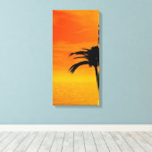 Zonsondergang 1-4 canvas afdruk (Insitu (Houten vloer))