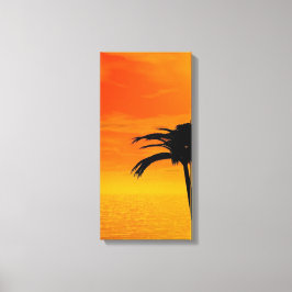 Zonsondergang 1-4 canvas afdruk