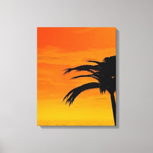 Zonsondergang 1-4 canvas afdruk (Voorkant)