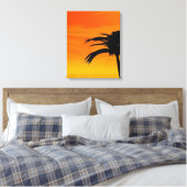 Zonsondergang 1-4 canvas afdruk (Insitu (Slaapkamer))