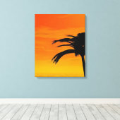 Zonsondergang 1-4 canvas afdruk (Insitu (Houten vloer))