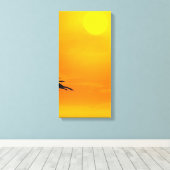 Zonsondergang 2-4 canvas afdruk (Insitu (Houten vloer))