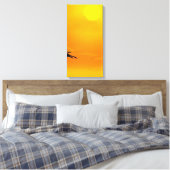 Zonsondergang 2-4 canvas afdruk (Insitu (Slaapkamer))