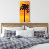 Zonsondergang 3-4 canvas afdruk (Insitu (Slaapkamer))