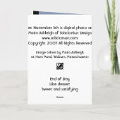 Zonsondergang 5 November Kaart (Achterkant)