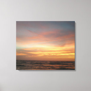 Zonsondergang aan de Outer Banks van North Carolin Canvas Afdruk