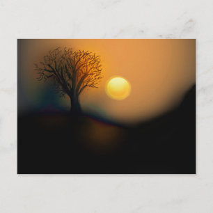 Zonsondergang ansichtkaart briefkaart