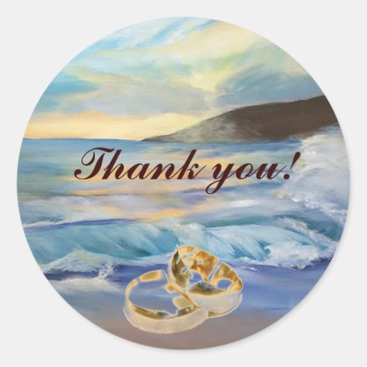 zonsondergang bedankt sticker (Voorkant)