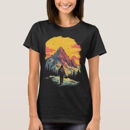 Zonsondergang Berg Wandelen Avontuur T-shirt
