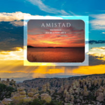 Zonsondergang bij Amistad Reservoir, Amistad NRA, 