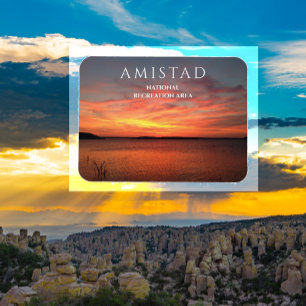 Zonsondergang bij Amistad Reservoir, Amistad NRA, Magneet