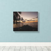 Zonsondergang bij Cane Bay - St Croix USVI Canvas Afdruk (Insitu (Houten vloer))