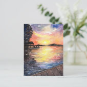 Zonsondergang bij Cottage Briefkaart (Staand voorkant)