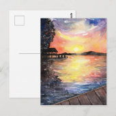 Zonsondergang bij Cottage Briefkaart (Voorkant / Achterkant)