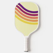 Zonsondergang bij het strand Kleurrijke Abstracte Pickleball Paddle (Achterkant)