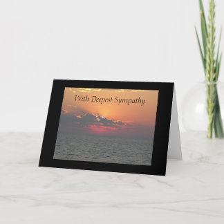Zonsondergang bij het Strand met Diepste Sympathie Kaart