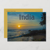 Zonsondergang bij Kovalam Kerala India Briefkaart (Voorkant / Achterkant)