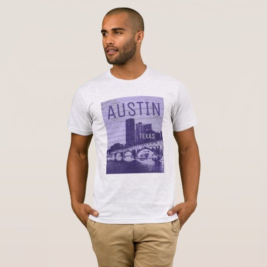 Zonsondergang bij Lady Bird Lake Austin T-shirt (Voorkant volledig)