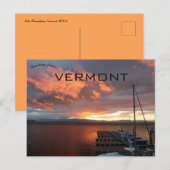 Zonsondergang bij Lake Champlain Vermont Briefkaart (Voorkant / Achterkant)