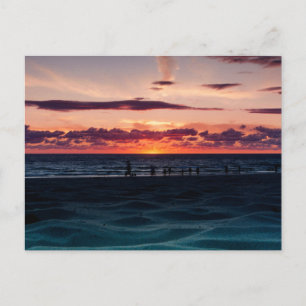 Zonsondergang bij Ludington, Michigan Briefkaart