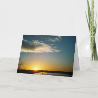 Zonsondergang bij Meer Travis - de Kaarten van de