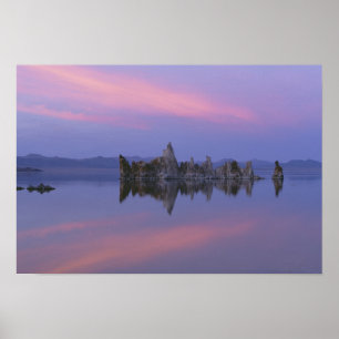 Zonsondergang bij Mono Lake, CA. Poster
