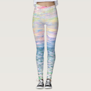 Zonsondergang bij Pourville door Monet Leggings