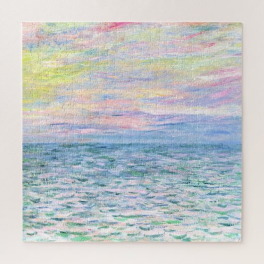 Zonsondergang bij Pourville door Monet Legpuzzel (Verticaal)