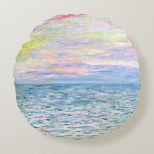 Zonsondergang bij Pourville door Monet Rond Kussen