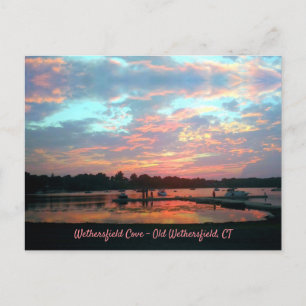 Zonsondergang bij The Cove, Wethersfield CT Briefkaart