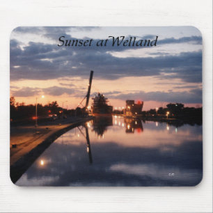 Zonsondergang bij Welland muismat