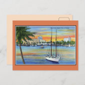  zonsondergang bij West Palm Beach Florida Briefkaart (Voorkant / Achterkant)