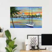 zonsondergang bij West Palm Beach Florida Poster (Thuiskantoor)