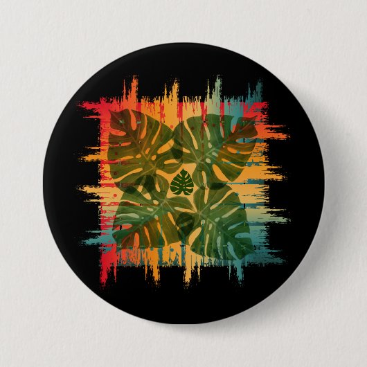 ZONSONDERGANG BLADE TROPISCH RONDE BUTTON 7,6 CM (Voorkant)