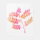 Zonsondergang bladeren fleece deken (Voorkant)