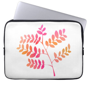 Zonsondergang bladeren laptop sleeve