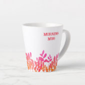 Zonsondergang bladeren latte mok (Rechterhoek)
