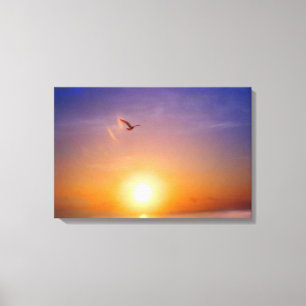 Zonsondergang Bliss 3 Paneel Canvas Afdruk