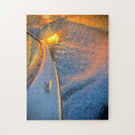 Zonsondergang Boot Wake Puzzel Legpuzzel