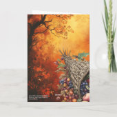 Zonsondergang bos Hebreeën 13:15 Gelukkige Thanksg Kaart (Achterkant)